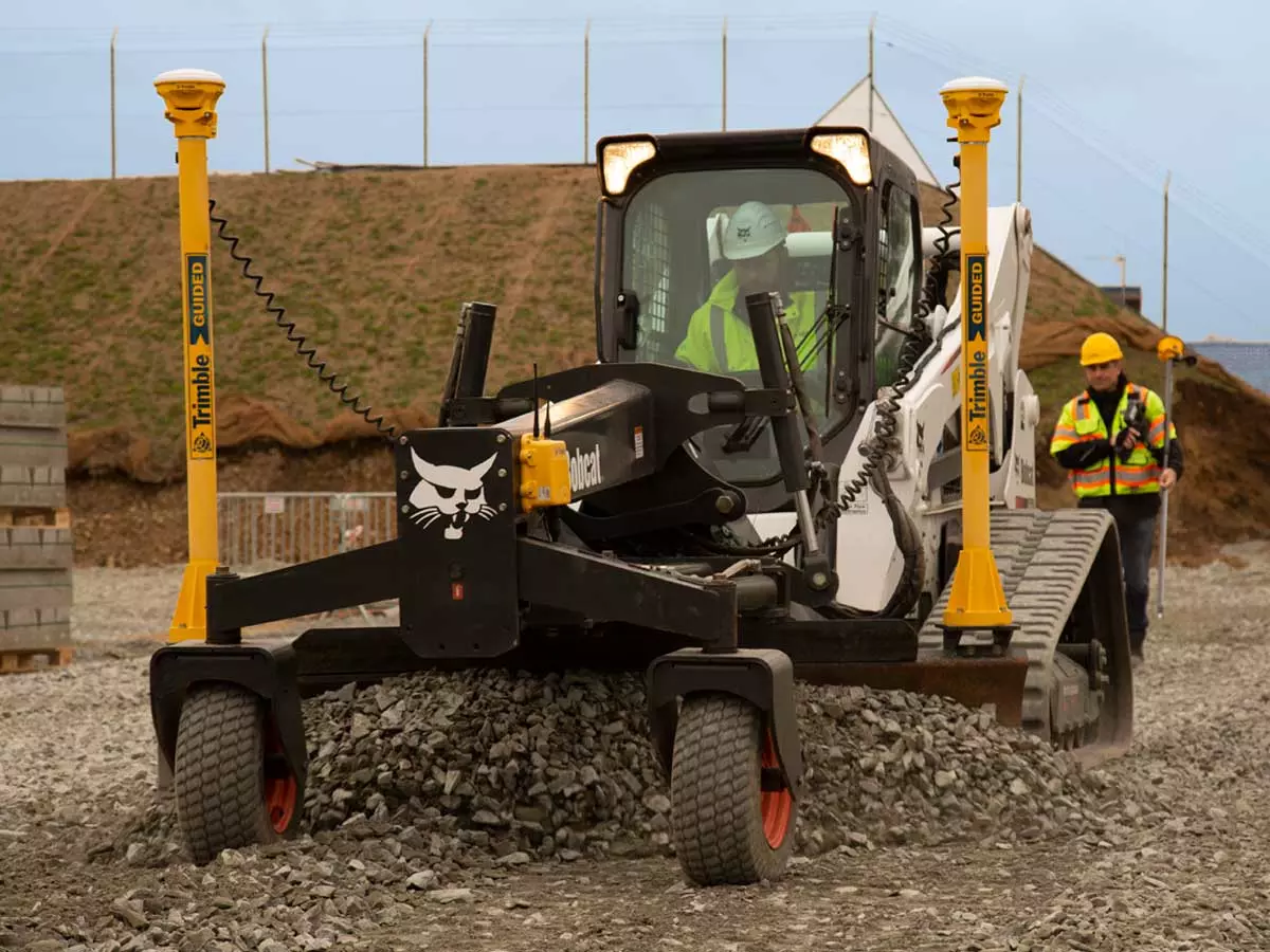 Bobcat skid steer with machine control